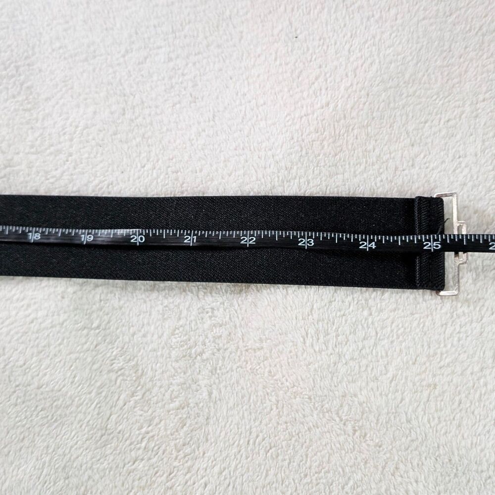 Vintage Elastic Leaf Buckle Waist Belt Women's XS/Small Black - Picture 4 of 4